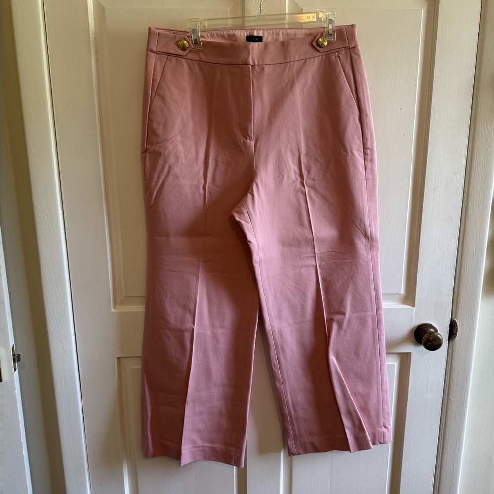 J. Crew Pink Wide-Leg Pants